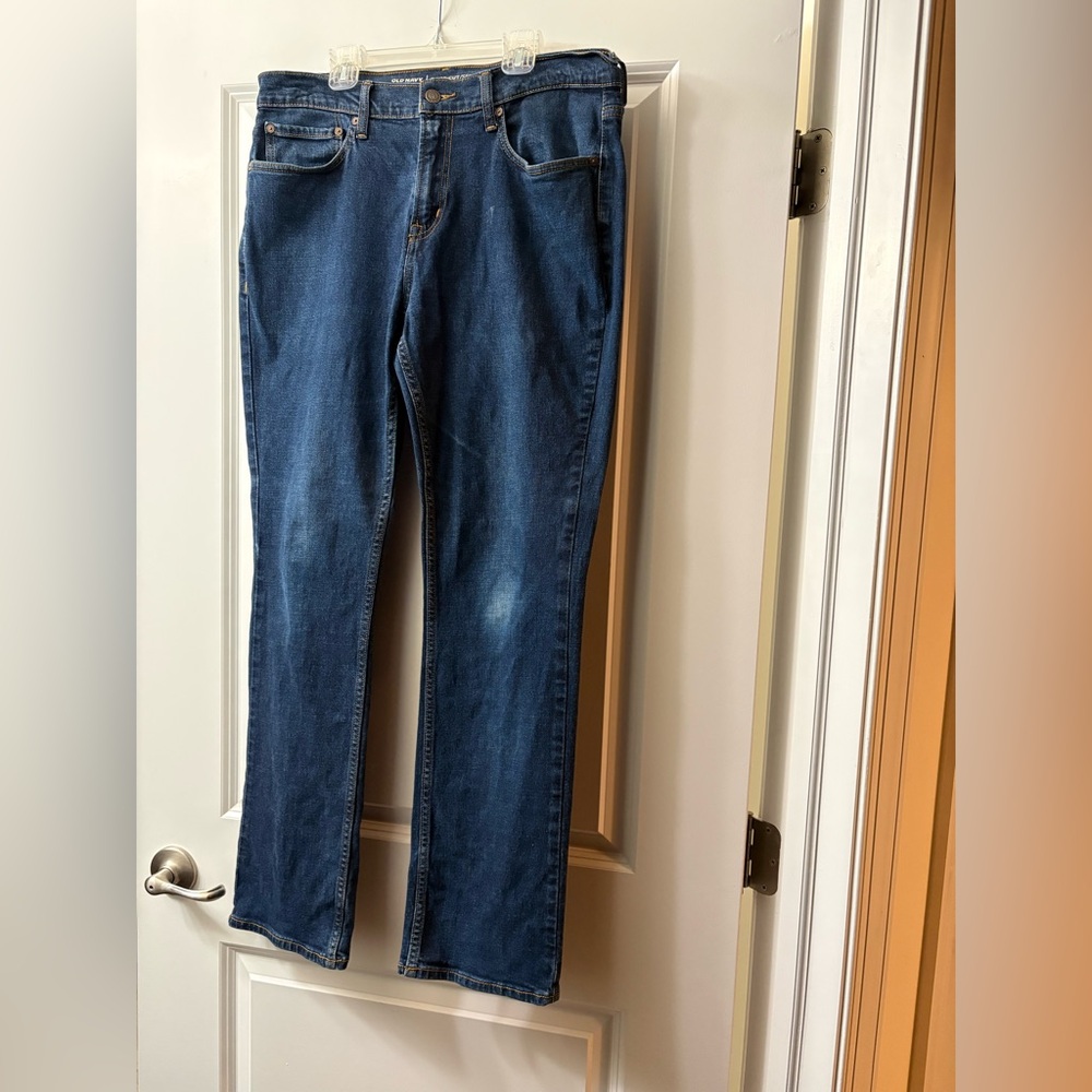 Old Navy Straight Leg Jeans in Deep Blue